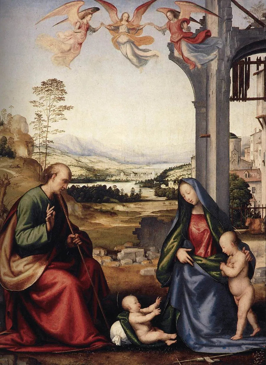 La Sainte Famille avec l'enfant saint Jean Baptiste - Fra Bartolomeo image 1 tableau peint à l’huile sur toile