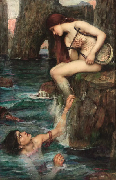 Reproduction du tableau « La sirène - John William Waterhouse » par Alpha Reproduction en peinture à l’huile