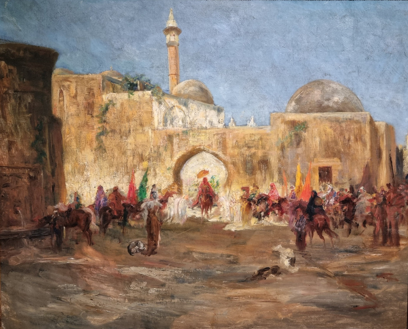 La sortie de la mosquée - Jean-Joseph Benjamin-Constant image 1 reproduction de peinture à l’huile