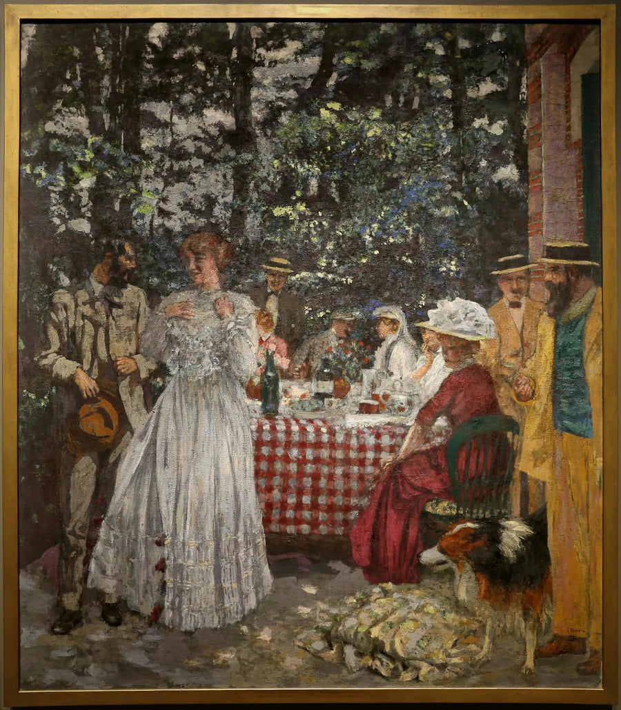 La terrasse à Vasouy - Le déjeuner - Édouard Vuillard image 1 reproduction artisanale de tableau