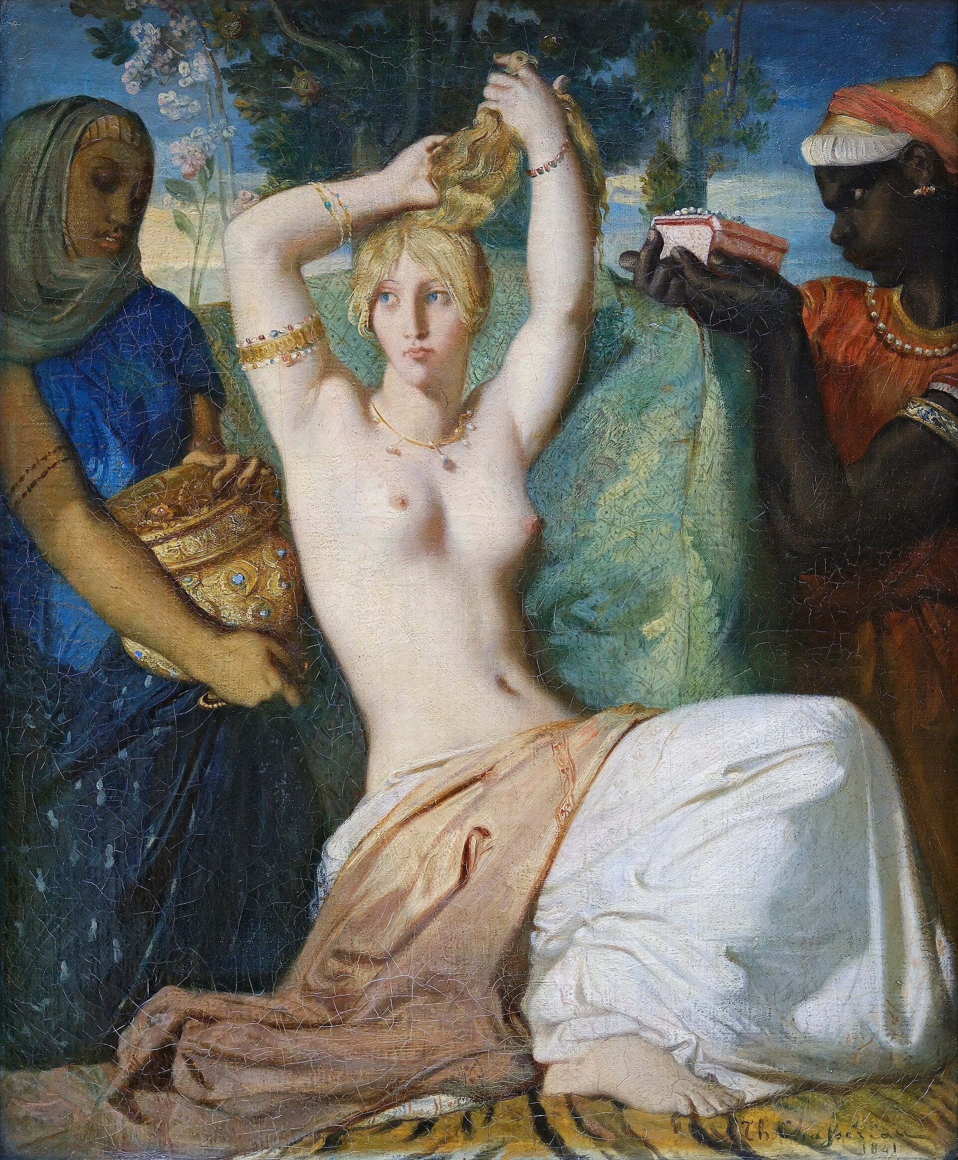 La Toilette d'Esther - Théodore Chassériau image 1 reproduction artisanale de tableau