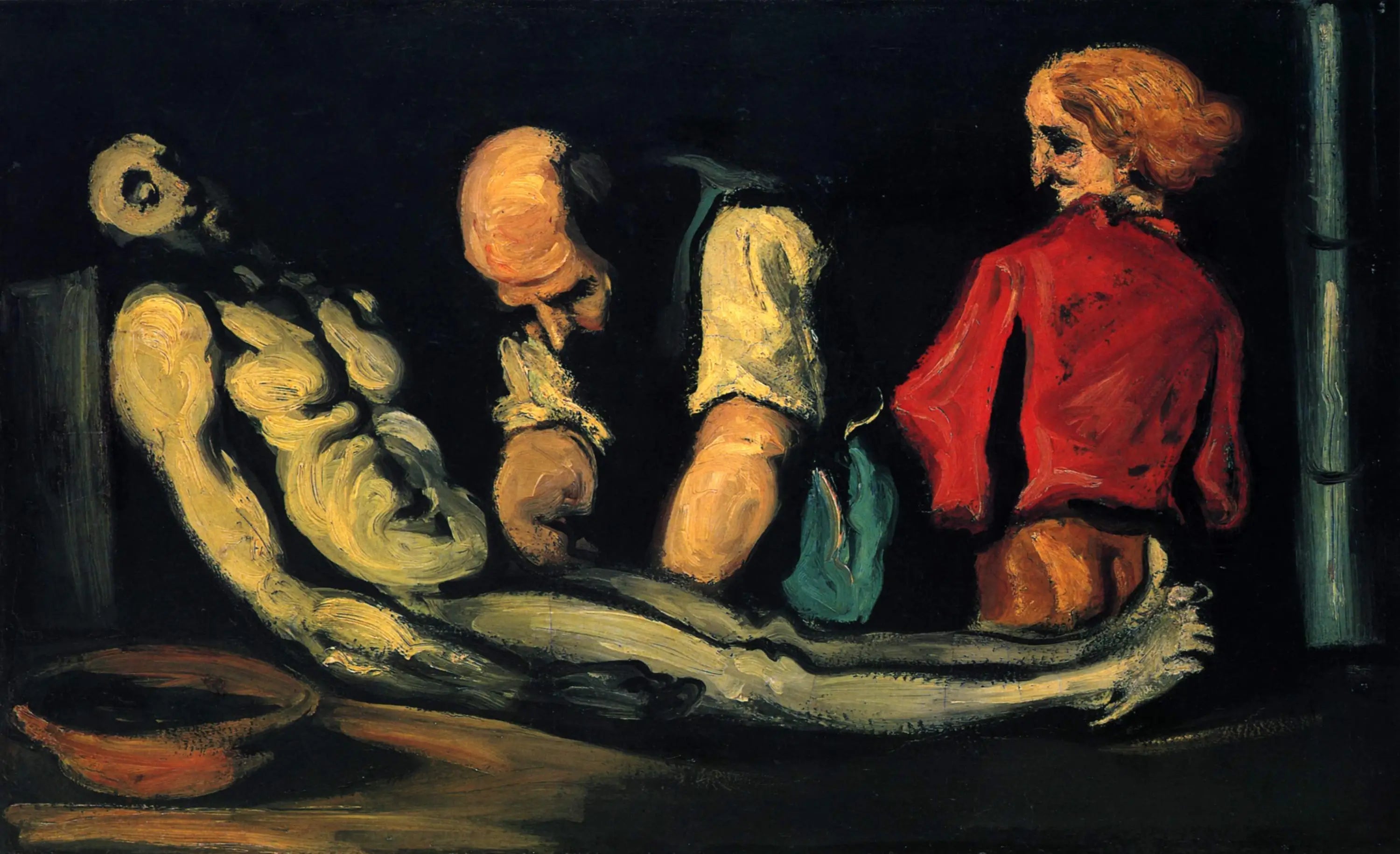 Reproduction du tableau « La Toilette funéraire - Paul Cézanne » par Alpha Reproduction en peinture à l’huile