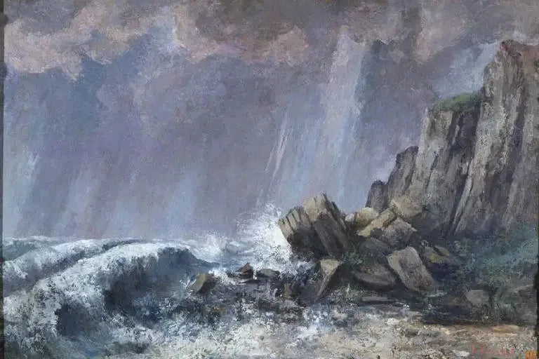 La Trombe, Étretat - غوستاف كوربيه