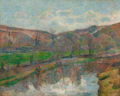 Reproduction du tableau « La vallée de l'Aven et le mont de Pont-Aven - Paul Gauguin » par Alpha Reproduction en peinture à l’huile