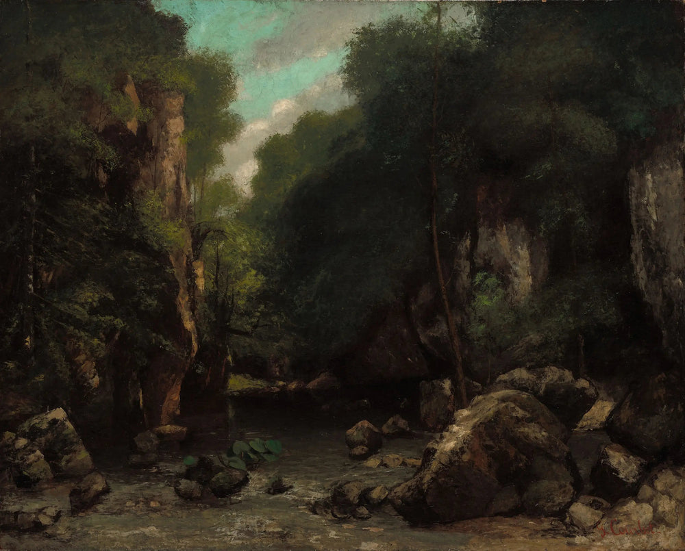 La Vallée du Puits-Noir - Gustave Courbet image 1 tableau peint à l’huile sur toile