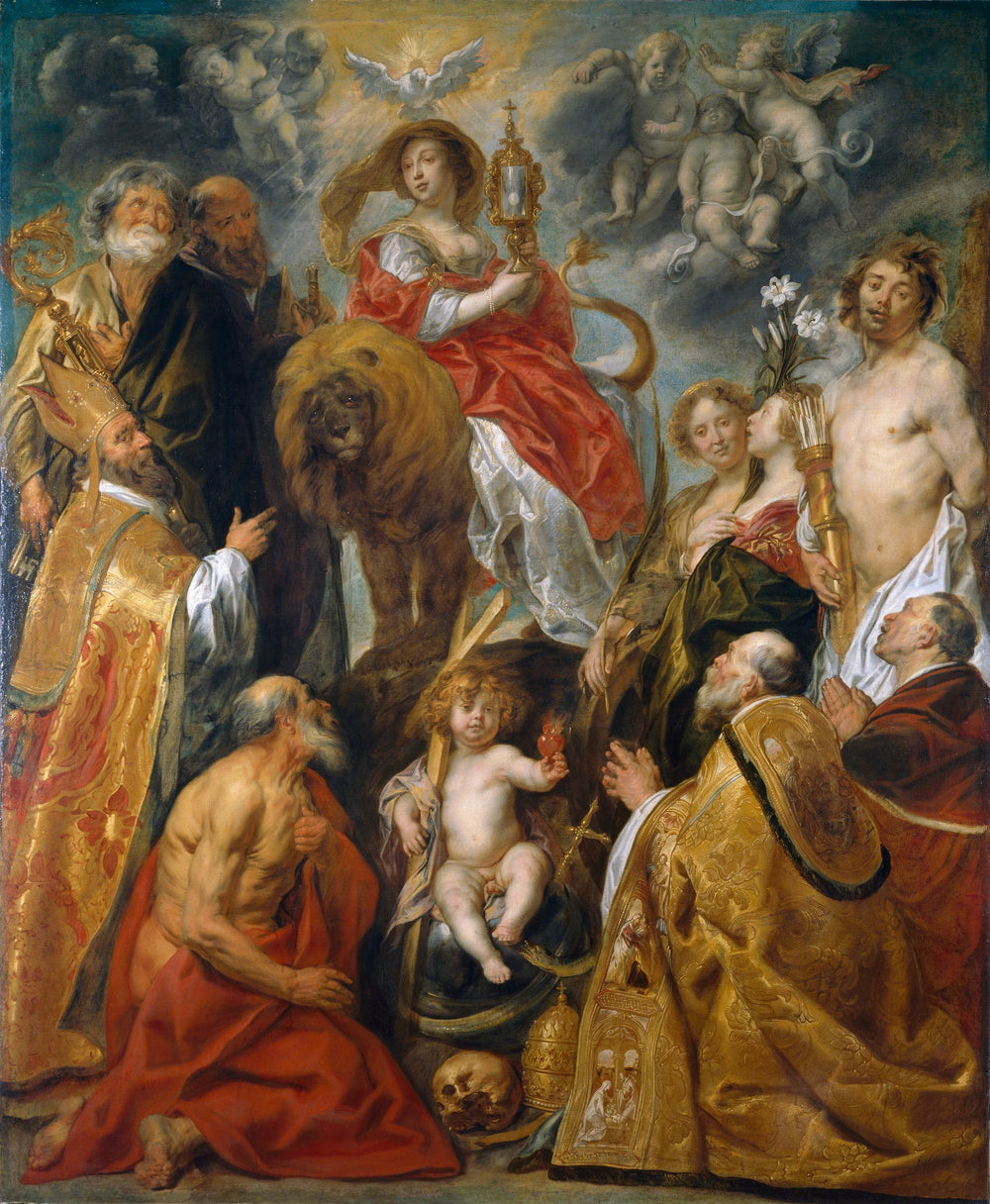 La vénération de l'Eucharistie - Jacob Jordaens image 1 reproduction réalisée par Alpha Reproduction