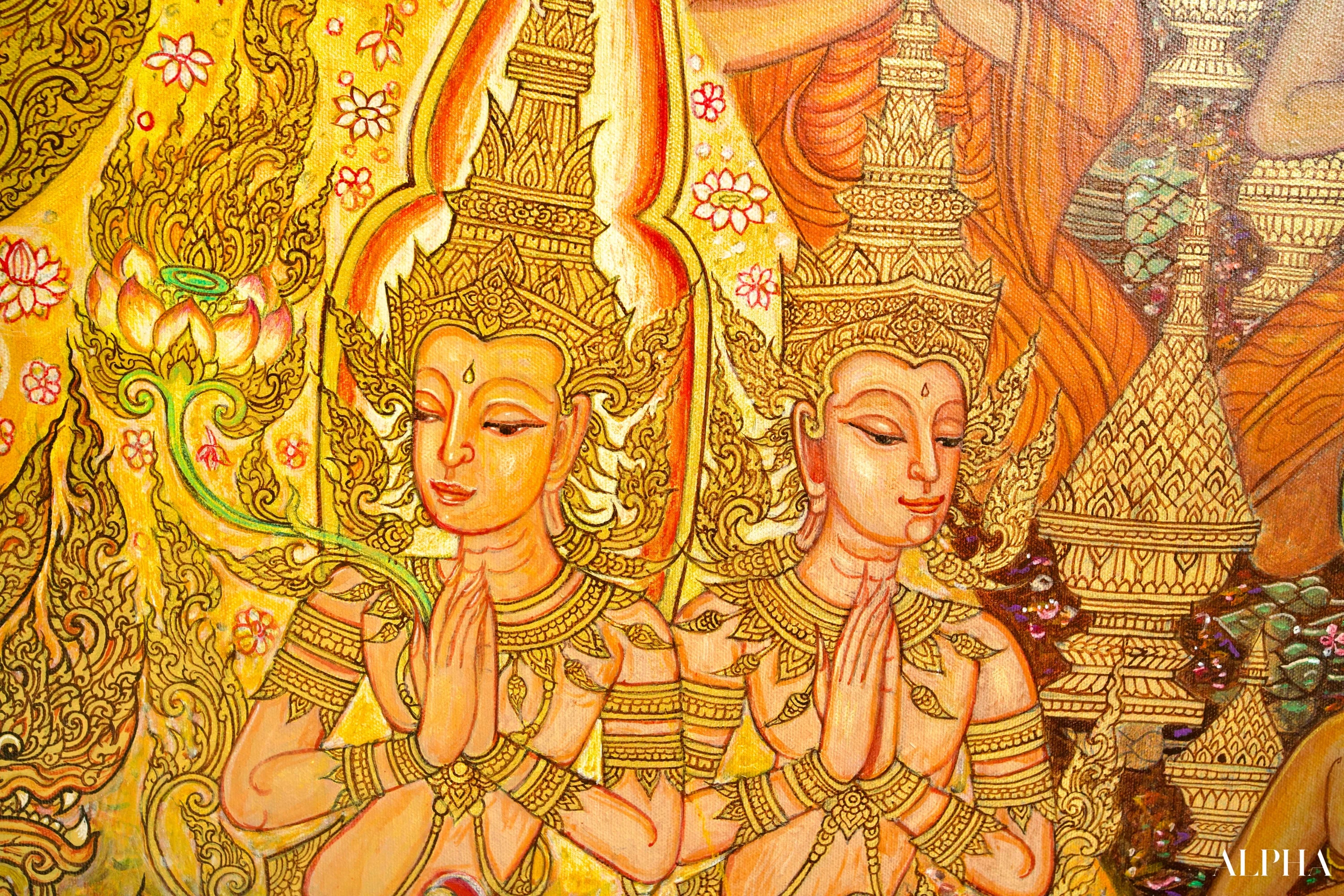 La Vie de Bouddha | 240 x 180 cm Reproductions de tableaux à la peinture à l’huile
