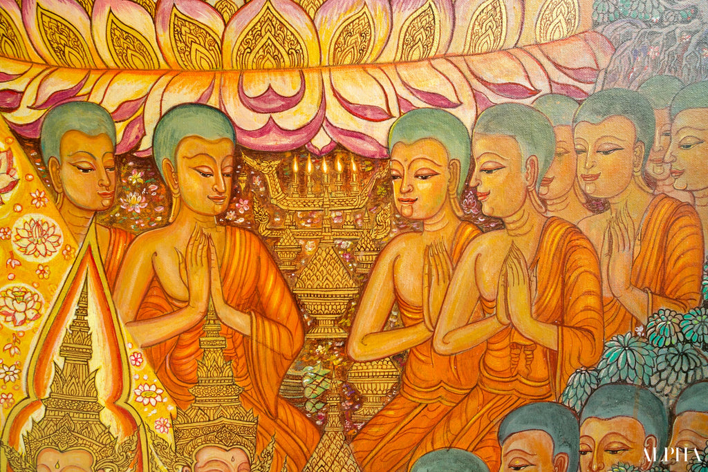 La Vie de Bouddha | 240 x 180 cm Reproductions de tableaux à la peinture à l’huile