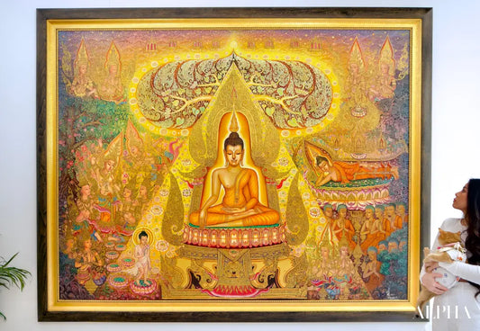 La Vie de Bouddha – Siwakorn | 240 x 180 cm Reproductions de tableaux à la peinture à l’huile