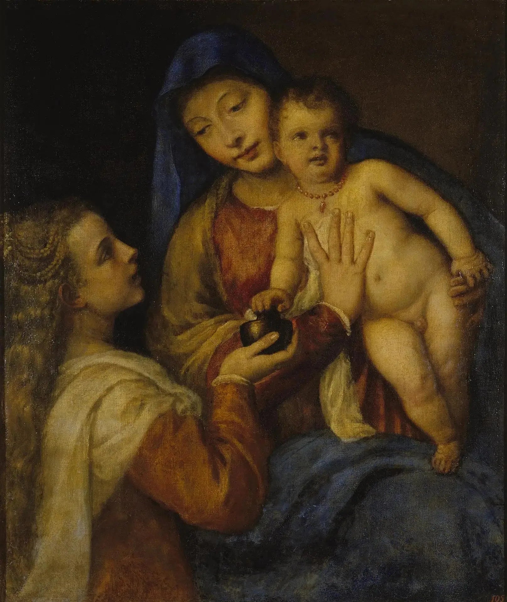 La Vierge à l'Enfant avec Marie-Madeleine - Titian image 1 copie de tableau peinte à la main