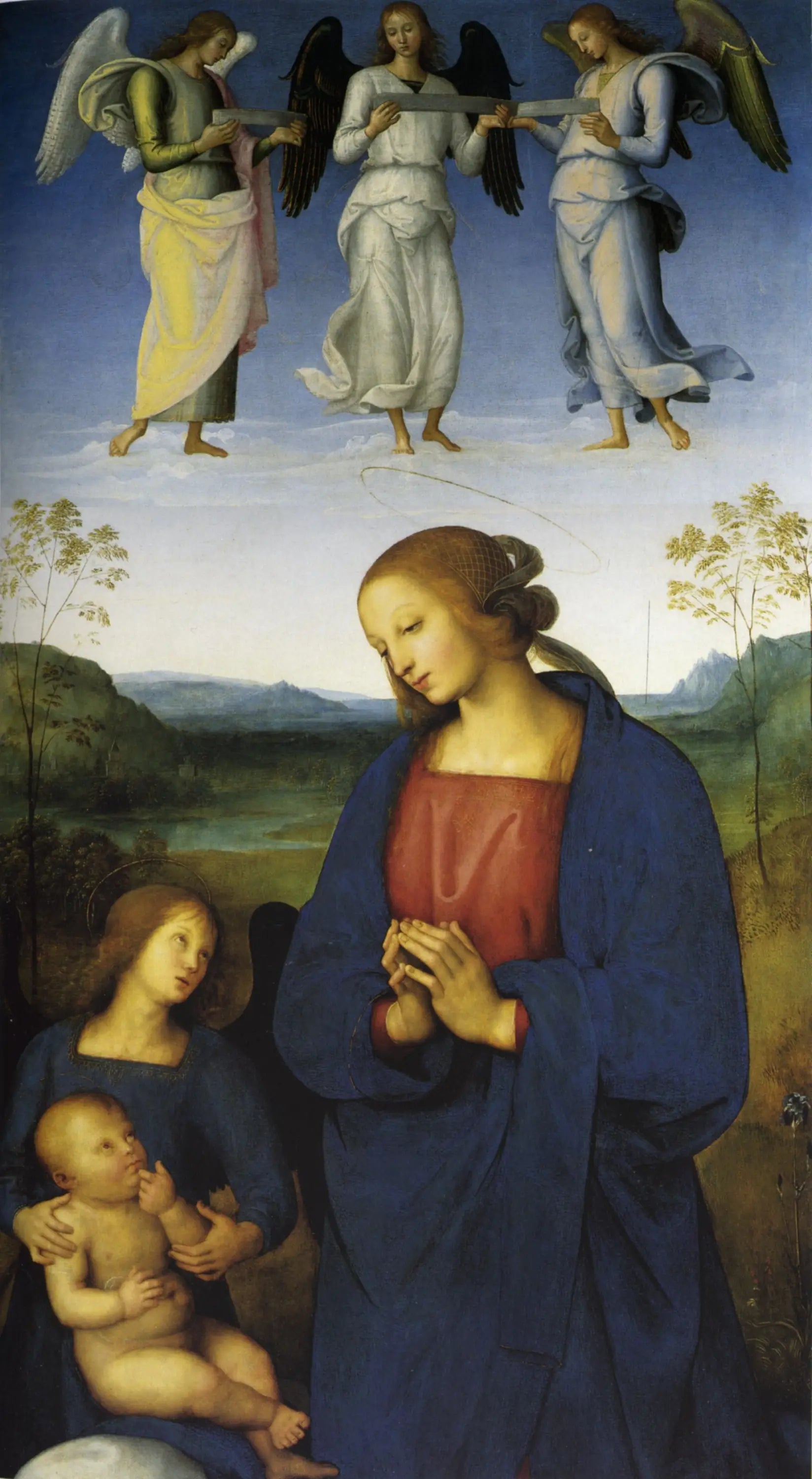La Vierge à l'Enfant et aux Anges - Pietro Perugino image 1 tableau peint à l’huile sur toile