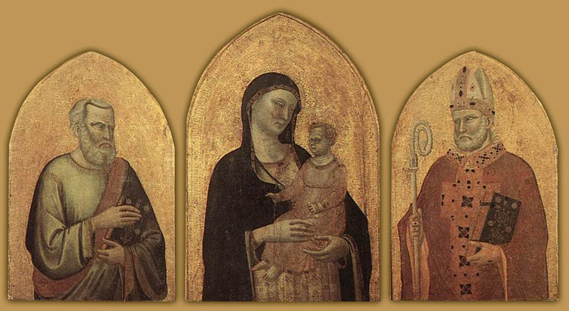 العذراء والطفل مع القديس متى والقديس نيكولاس - برناردو دادي