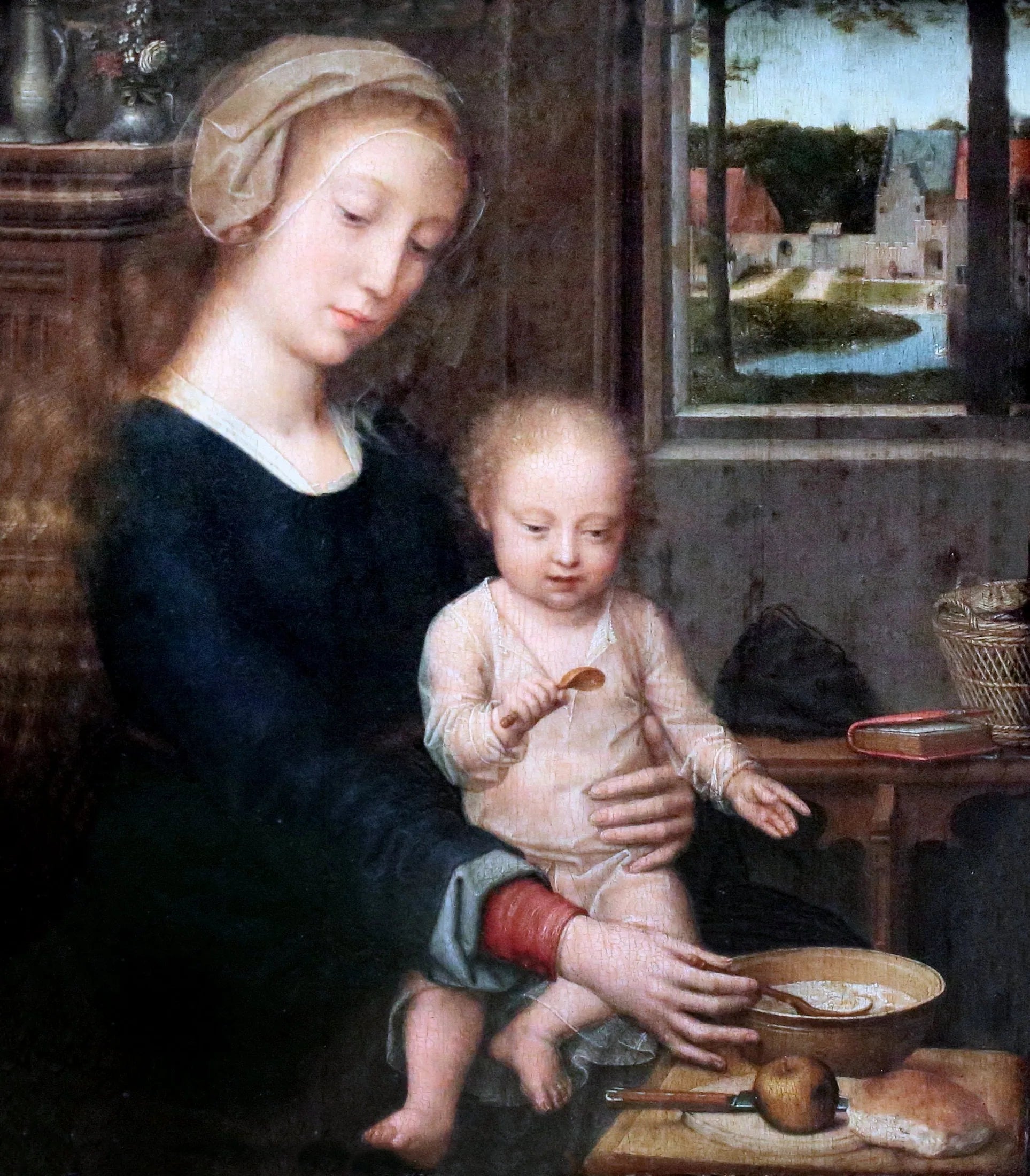 La Vierge à la soupe au lait - Gérard David image 1 reproduction réalisée par Alpha Reproduction