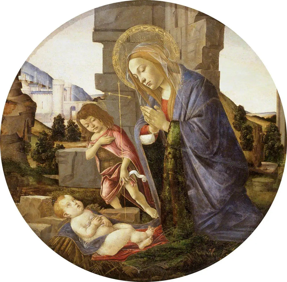 La Vierge adorant l’Enfant avec le jeune saint Jean - Sandro Botticelli - Alpha Reproduction