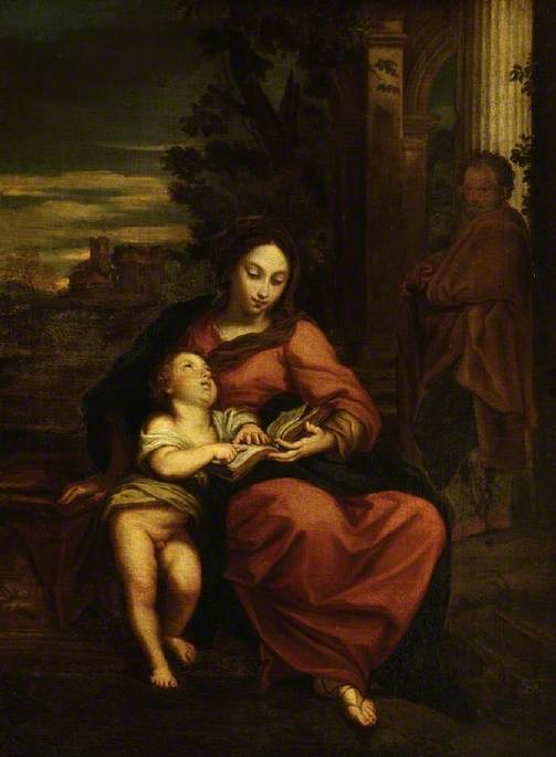 La Vierge apprenant à lire à l'enfant Jésus - Carlo Maratta image 1 tableau peint à l’huile sur toile