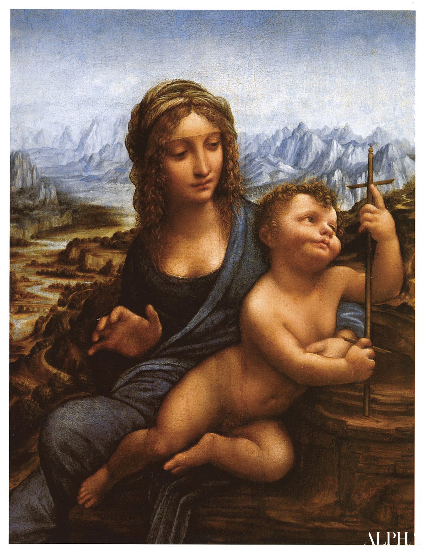 Reproduction du tableau « La Vierge au fuseau - Léonard de Vinci » par Alpha Reproduction en peinture à l’huile