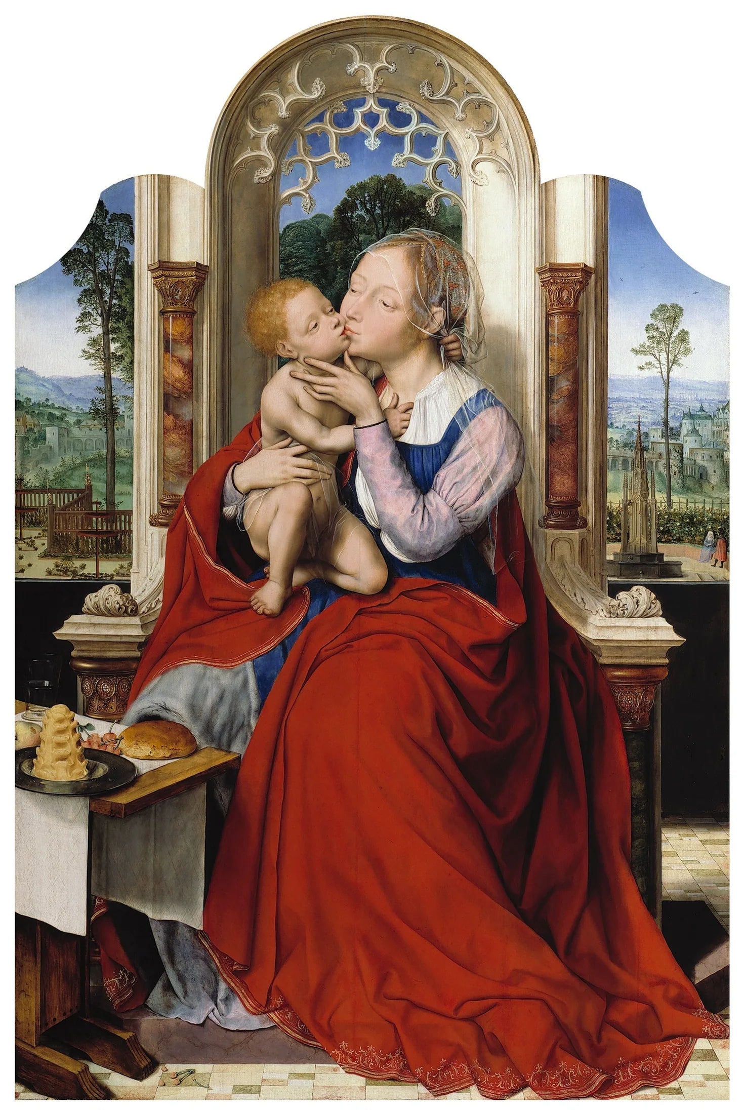La Vierge Marie intronisée - Quentin Metsys image 1 copie peinte à la main à l’huile