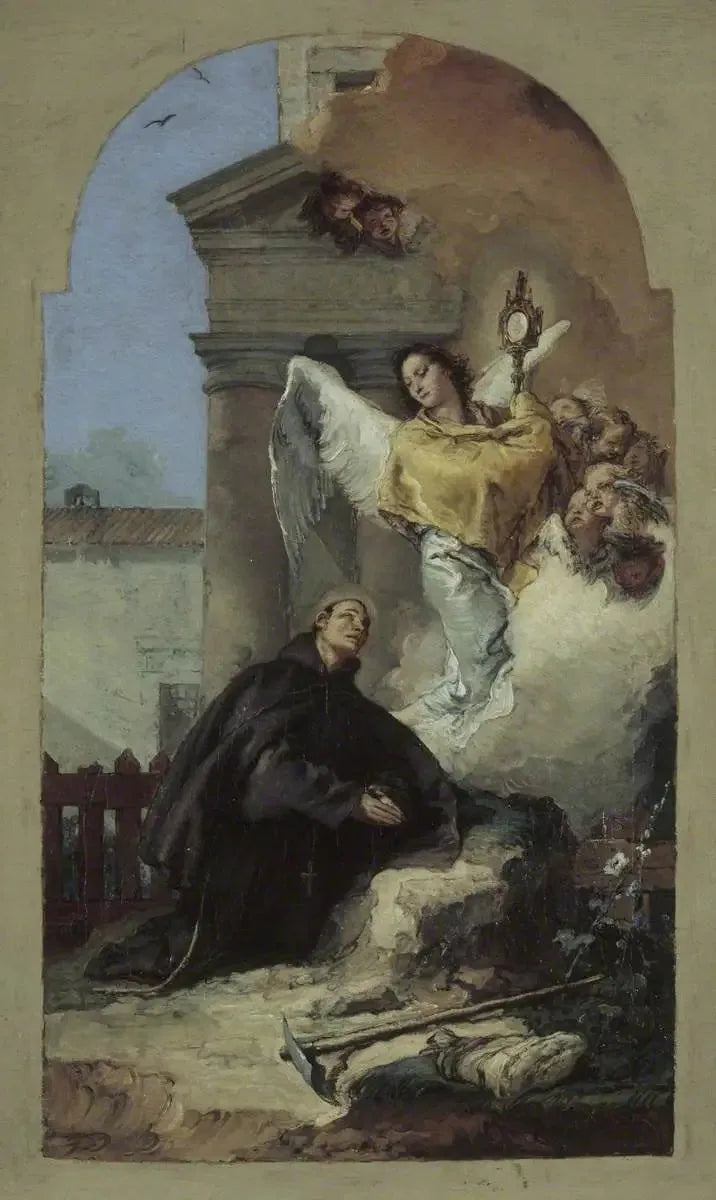 رؤية القداس المقدس لسانت باسكال بايلون - Giovanni Battista Tiepolo