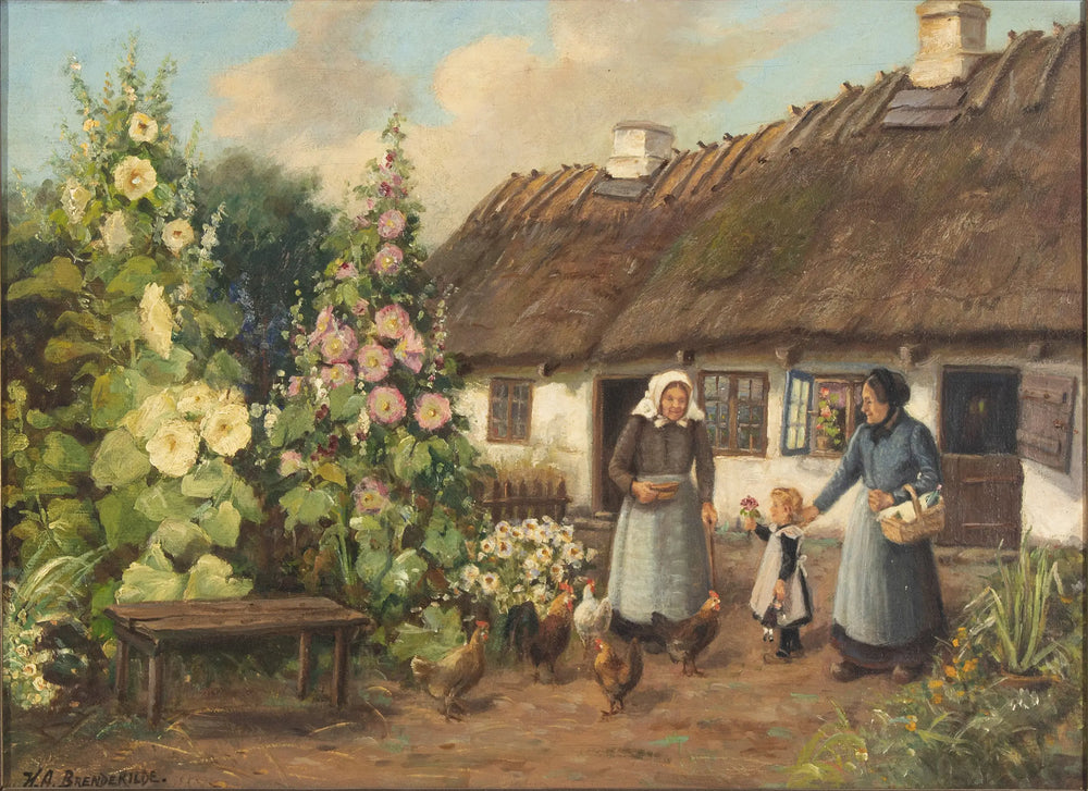 La visite - H. A. Brendekilde - Alpha Reproduction