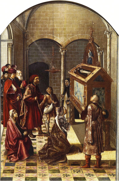 L’Adoration du Tombeau de Saint Pierre Martyr - Pedro Berruguete - Alpha Reproduction