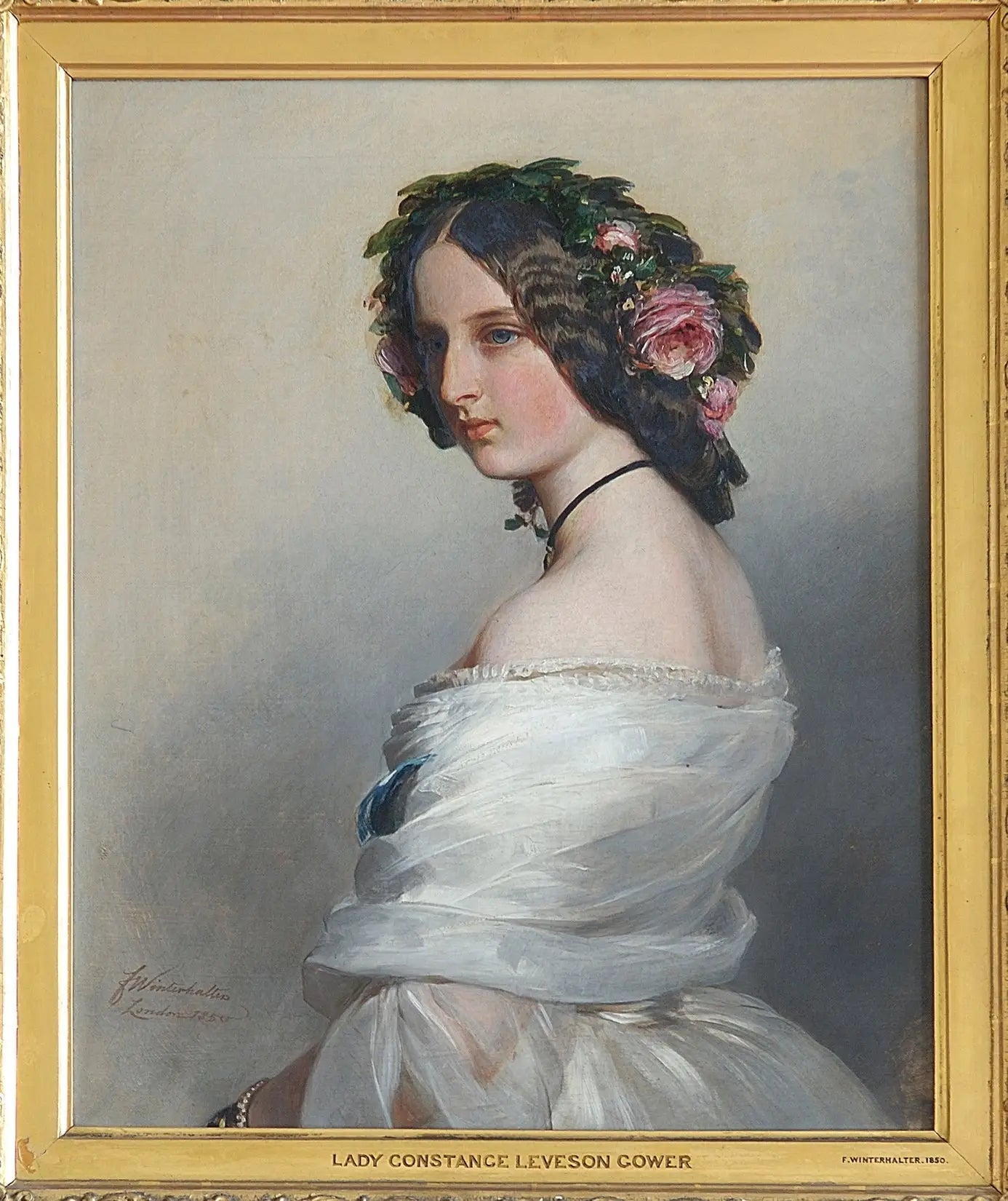 Lady Constance Leveson-Gower (1834-1880) future duchesse de Westminster - Franz Xaver Winterhalter - Alpha Reproduction