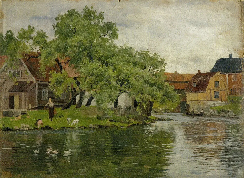 Reproduction du tableau « L'Akerselva - Edvard Munch » par Alpha Reproduction en peinture à l’huile