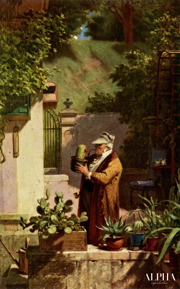 L'ami des cactus - Carl Spitzweg - Reproductions de tableaux et peintures haut de gamme