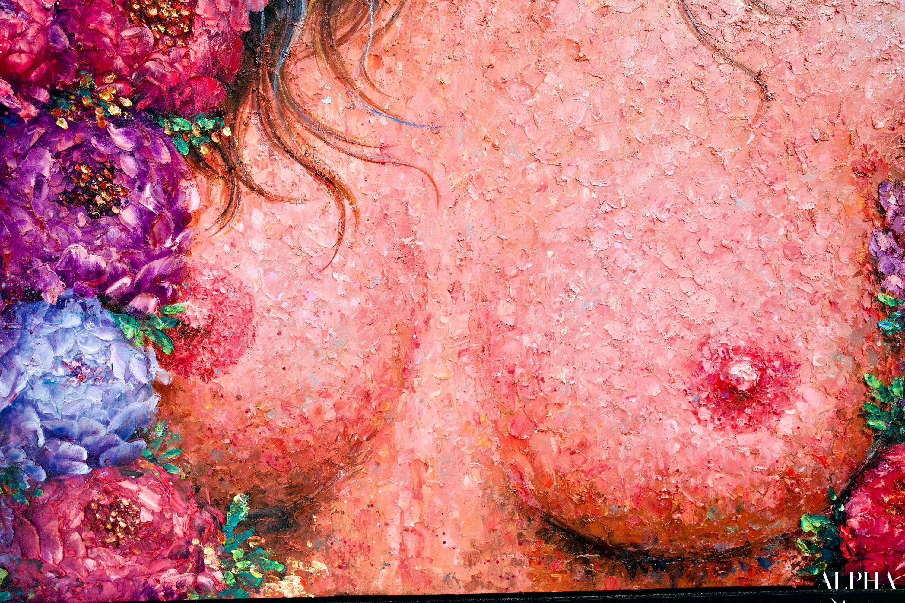 L’amour en Fleurs | 200 x 200 cm Reproductions de tableaux à la peinture à l’huile