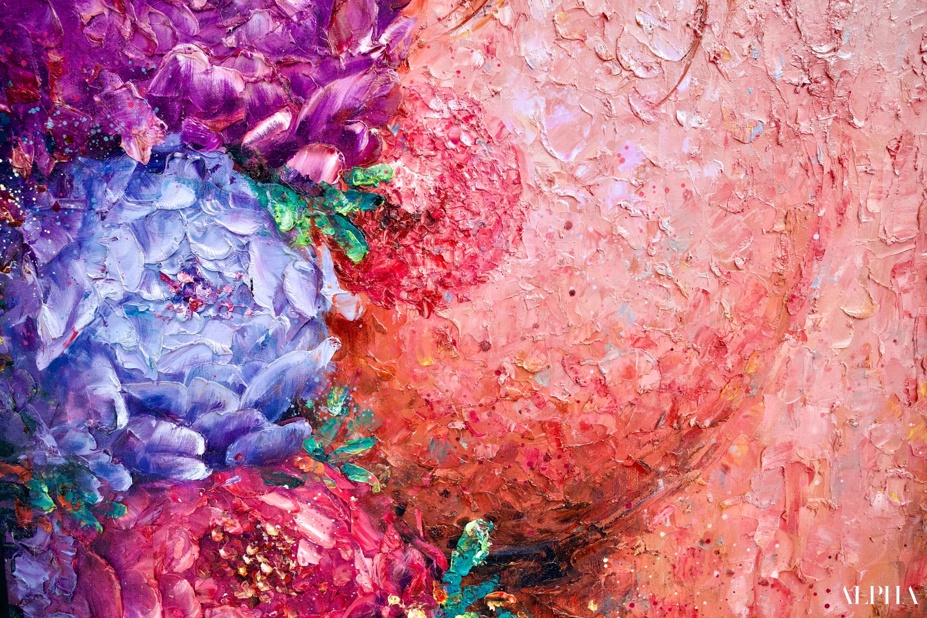 L’amour en Fleurs | 200 x 200 cm Reproductions de tableaux à la peinture à l’huile