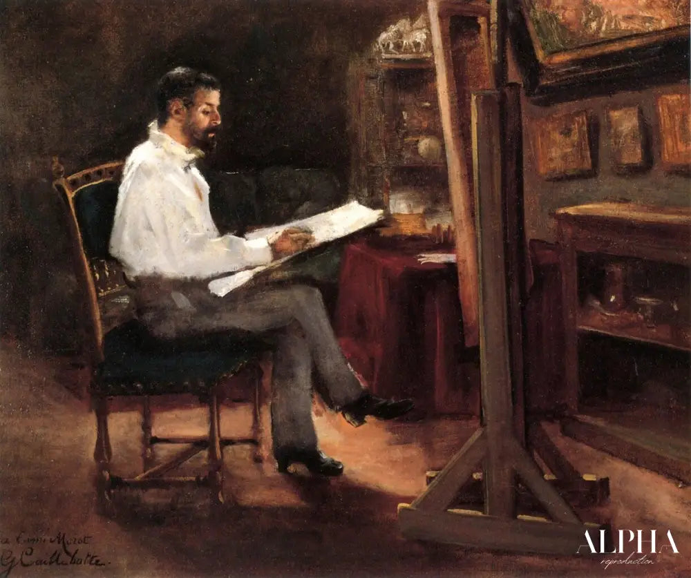 L'artiste Morot dans son atelier - Caillebotte - Reproductions de tableaux et peintures haut de gamme