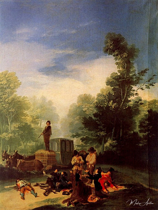 L'Attaque de la diligence - Francisco de Goya - Reproductions de tableaux et peintures haut de gamme