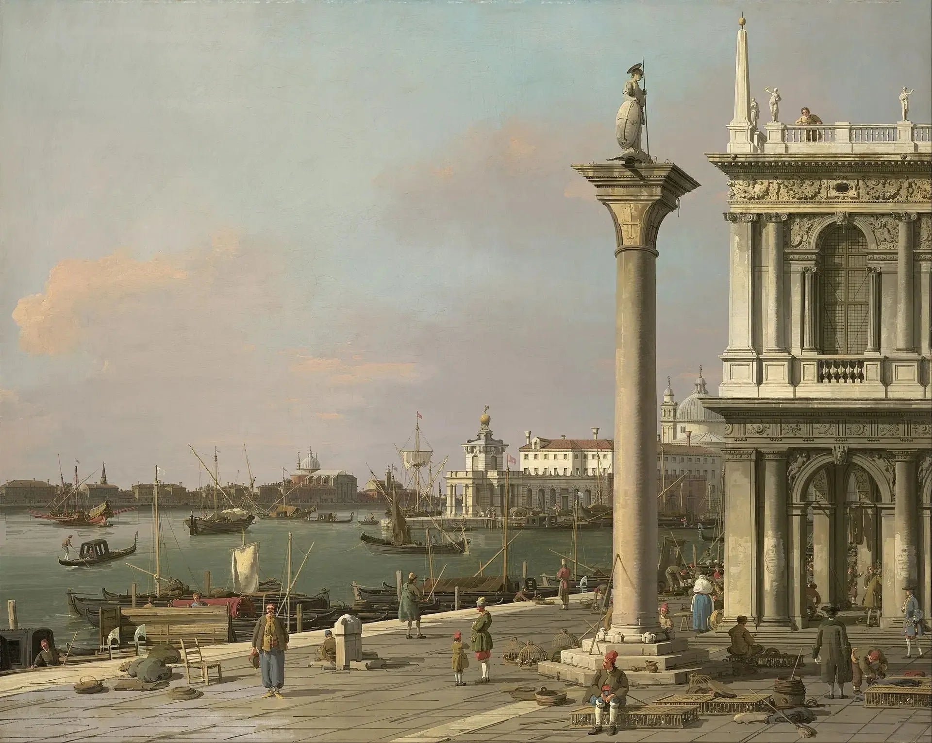 Le Bacino di San Marco depuis la Piazzetta - Canaletto image 1 copie peinte à la main à l’huile