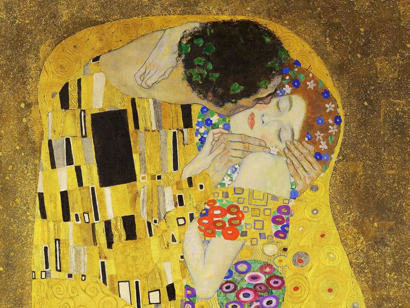 💋 القبلة – غوستاف كليمت (تفصيل) (1907-1908)
