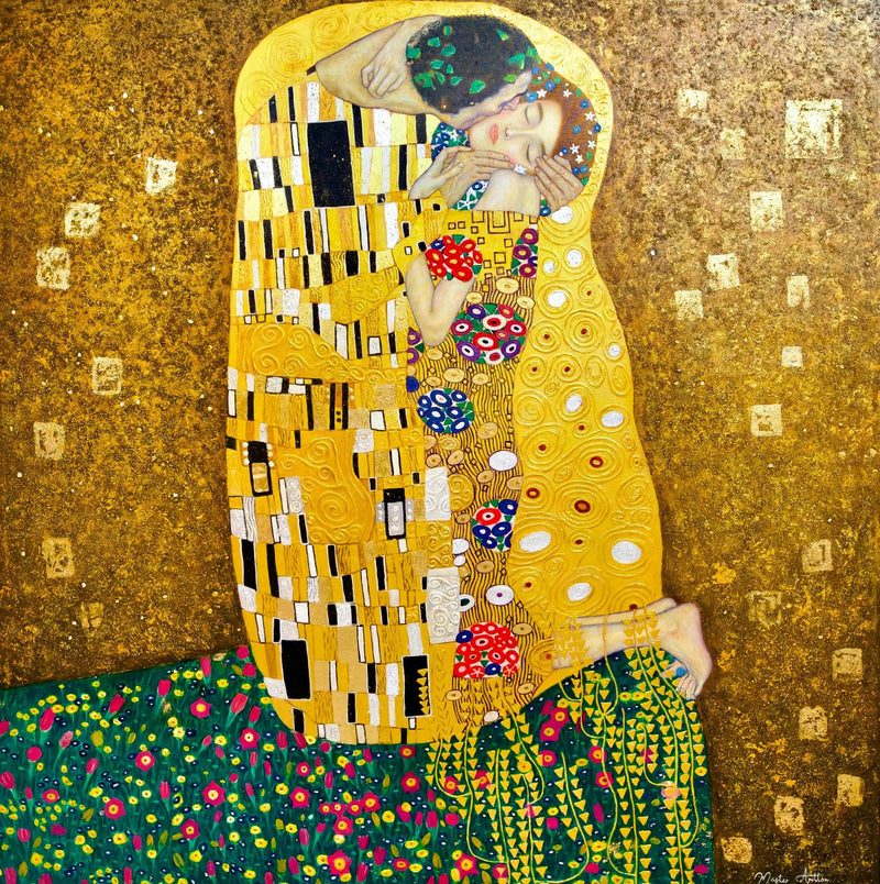القبلة معاد تصورها بواسطة Master Apollon | 200 × 200 سم