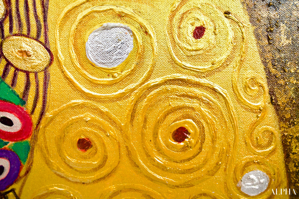 Le Baiser Réimaginé par Master Apollon | 200 x 200 cm Reproductions de tableaux à la peinture à l’huile