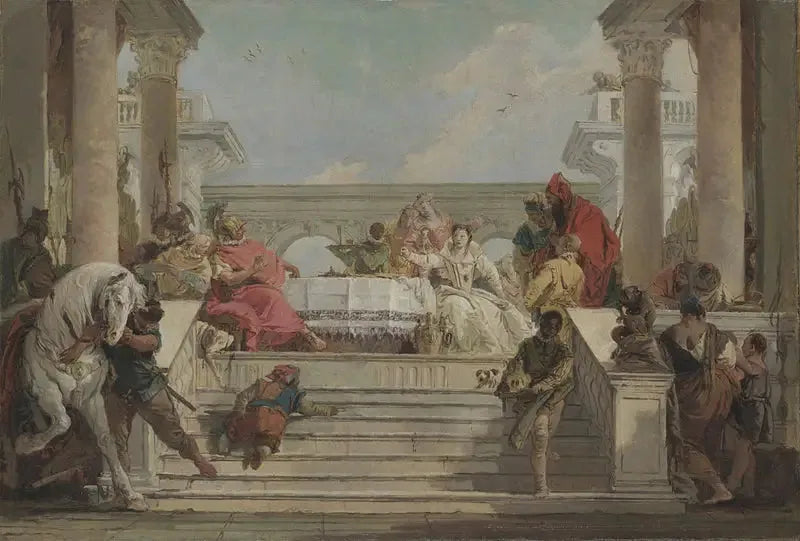 Le Banquet de Cléopâtre - Giovanni Battista Tiepolo image 1 reproduction de peinture à l’huile