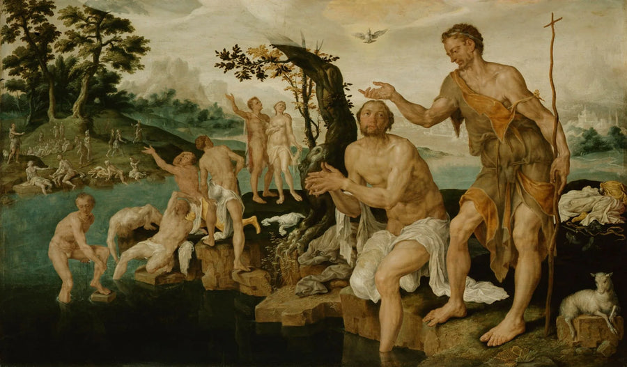 Le baptême du Christ - Maarten van Heemskerck