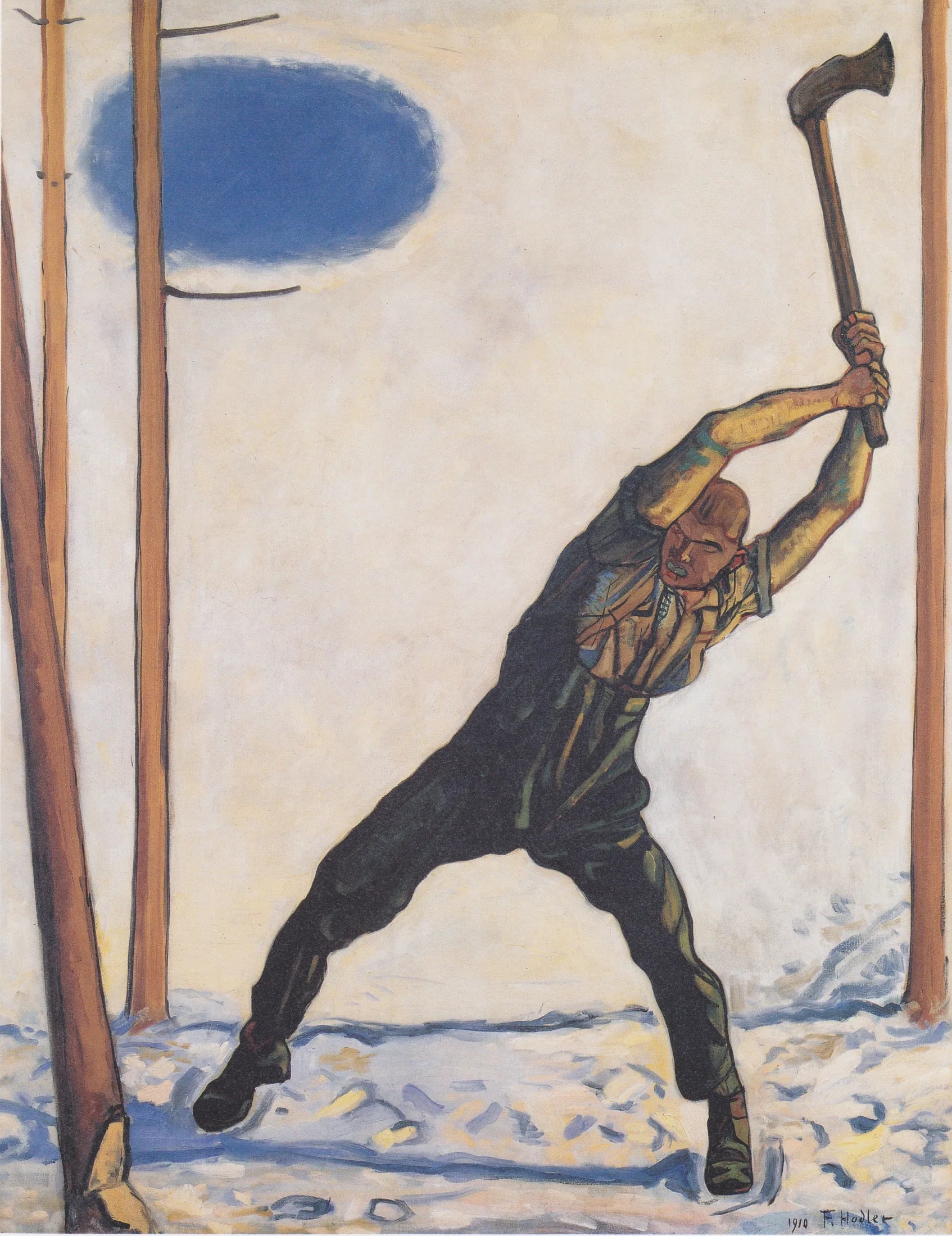 Le bûcheron - Ferdinand Hodler image 1 copie de tableau peinte à la main