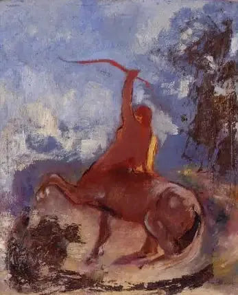 Le Centaure à l'arc - Odilon Redon image 1 copie peinte à la main à l’huile