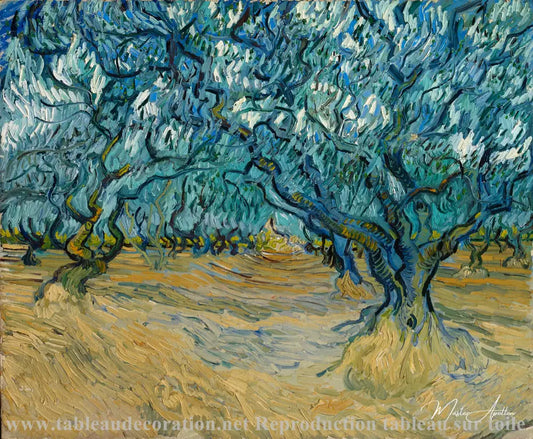 Le Champ d'oliviers - Van Gogh - Reproductions de tableaux et peintures haut de gamme