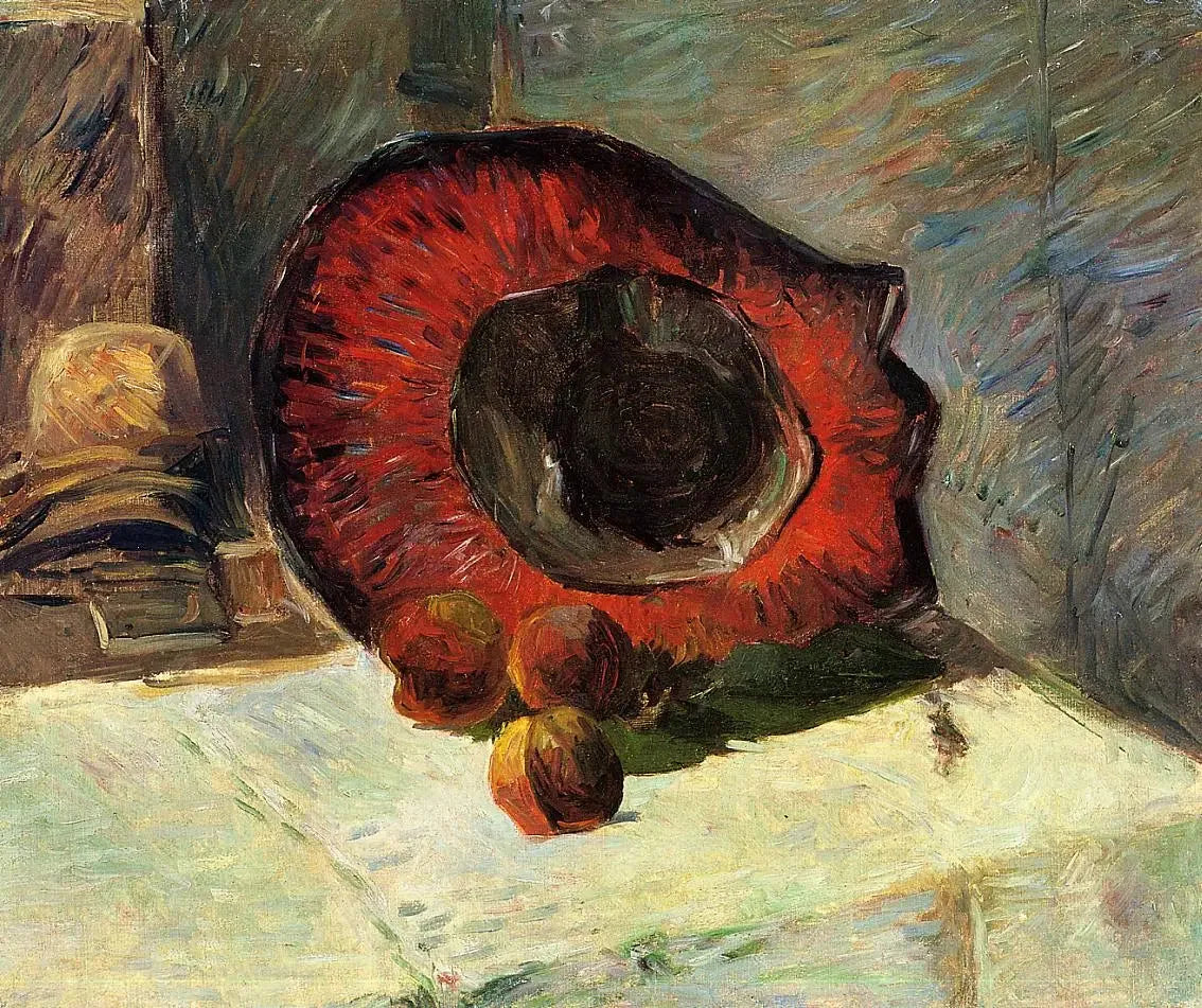 Le Chapeau rouge - Paul Gauguin image 1 reproduction artisanale de tableau