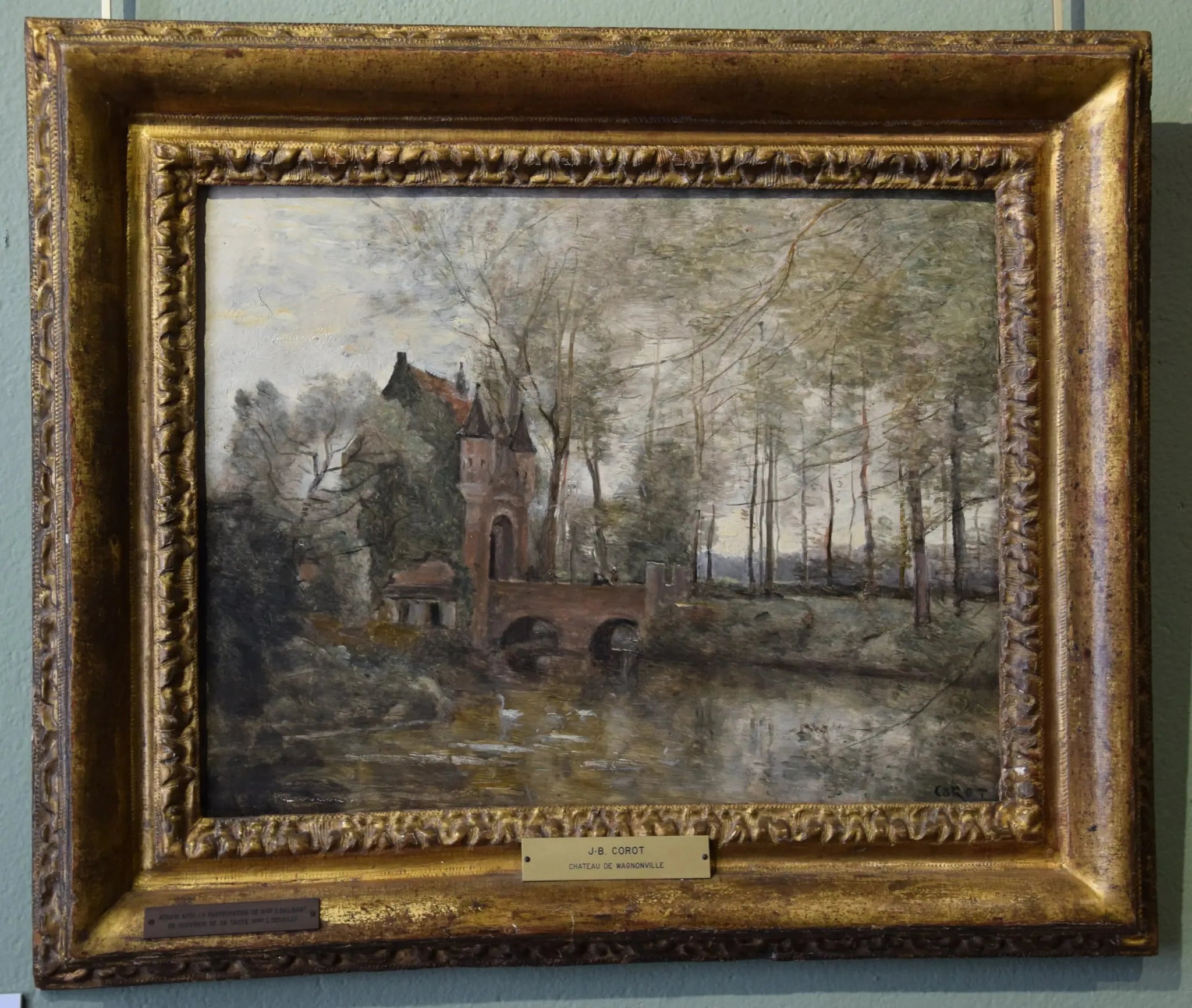 Le Château de Wagnonville - Jean-Baptiste Camille Corot image 1 tableau peint à l’huile sur toile