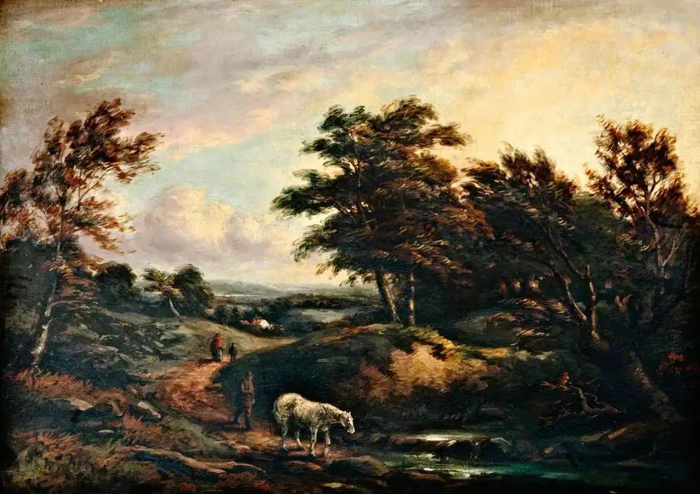 Le Cheval Blanc - Thomas Gainsborough image 1 copie peinte à la main à l’huile