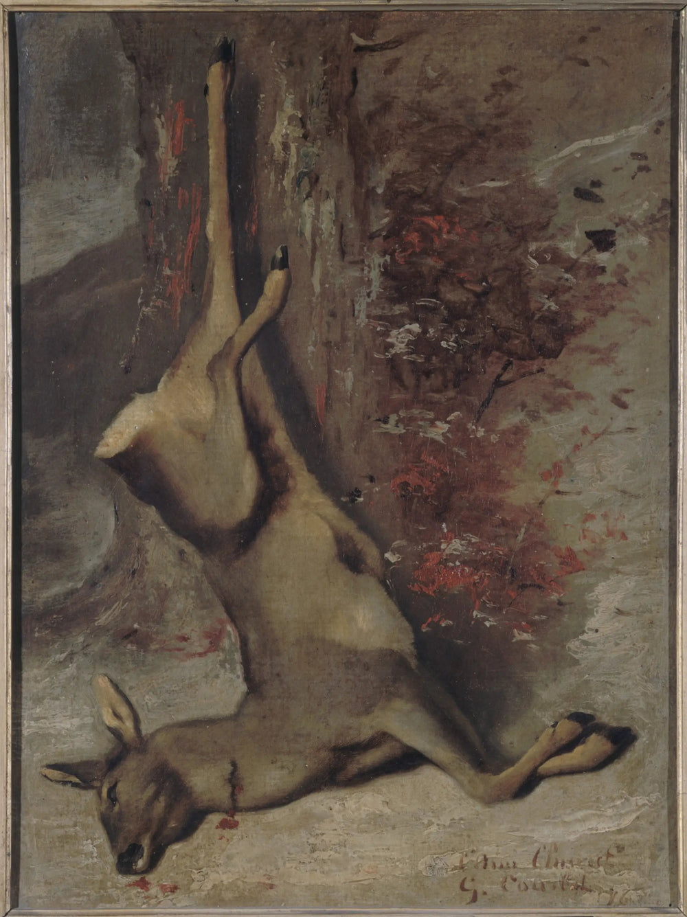Le chevreuil - Gustave Courbet image 1 copie peinte à la main à l’huile