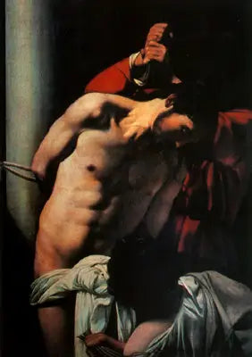Reproduction du tableau « Le Christ à la colonne - Le Caravage » par Alpha Reproduction en peinture à l’huile