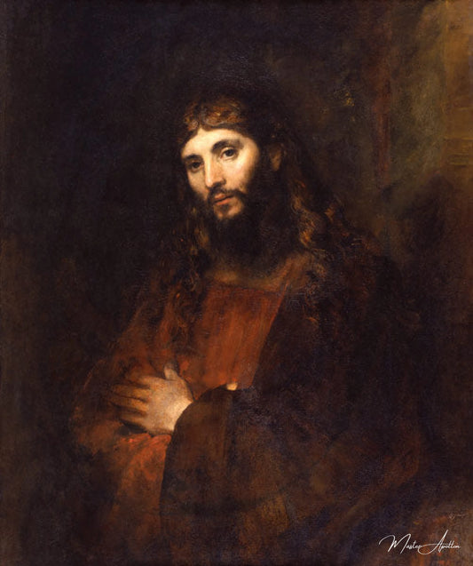 Le Christ aux bras croisés - Rembrandt van Rijn - Reproductions de tableaux et peintures haut de gamme