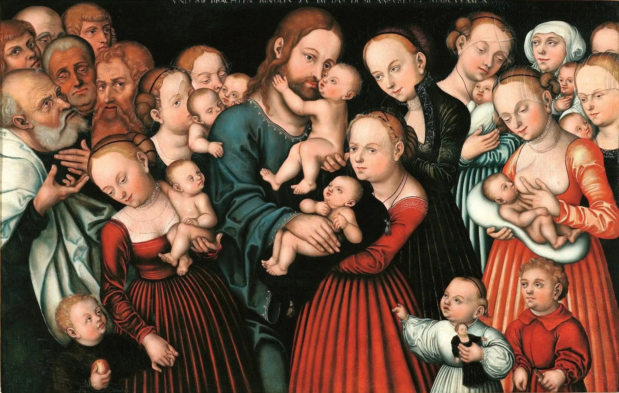 Le Christ bénissant les enfants - Lucas Cranach the Elder image 1 reproduction réalisée par Alpha Reproduction