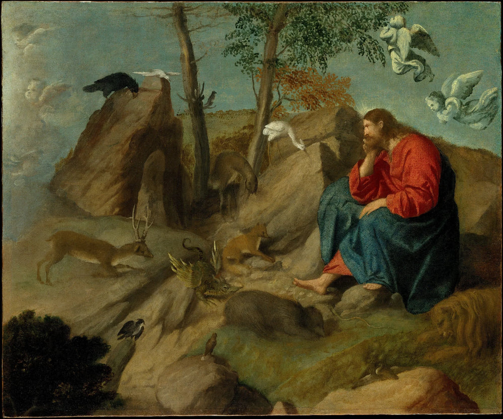 Le Christ dans le désert - Alessandro Bonvicino image 1 reproduction de peinture à l’huile