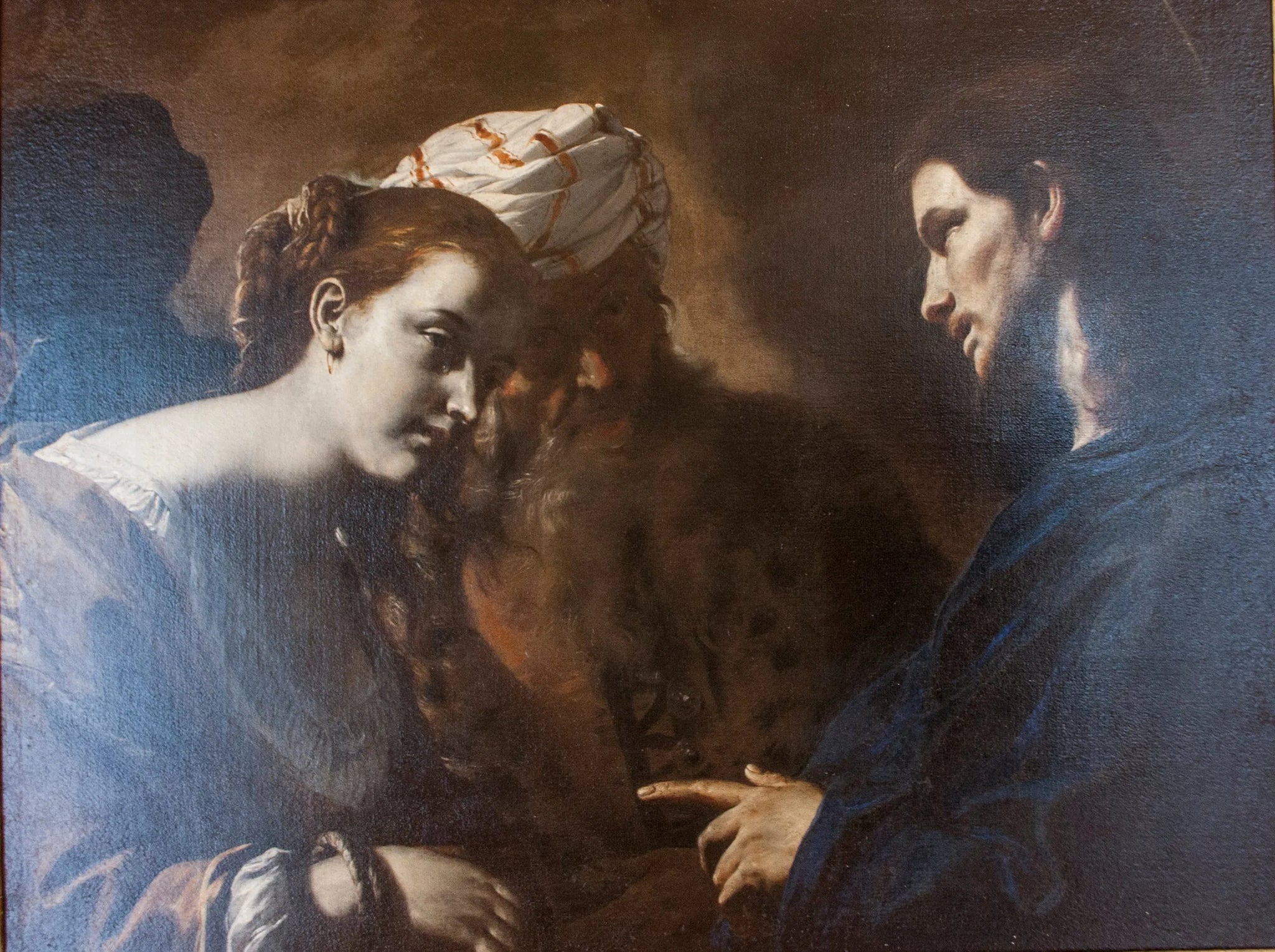 Le Christ et la femme adultère - Mattia Preti image 1 copie de tableau peinte à la main