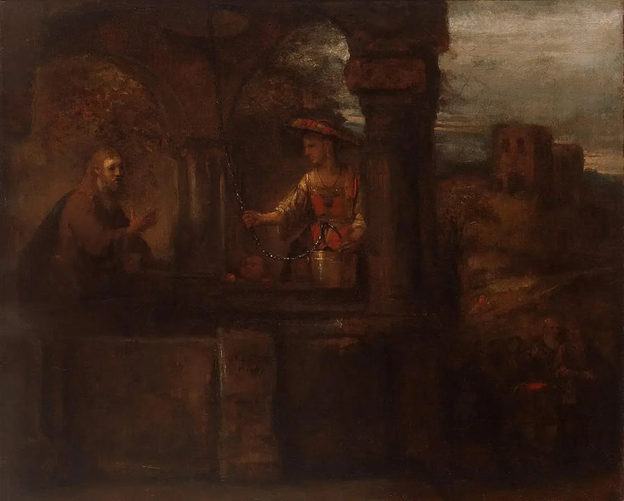 Le Christ et la Samaritaine - Rembrandt image 1 reproduction d’œuvre d’art à l’huile